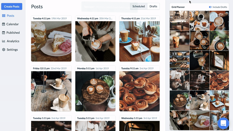 instagram grid planner