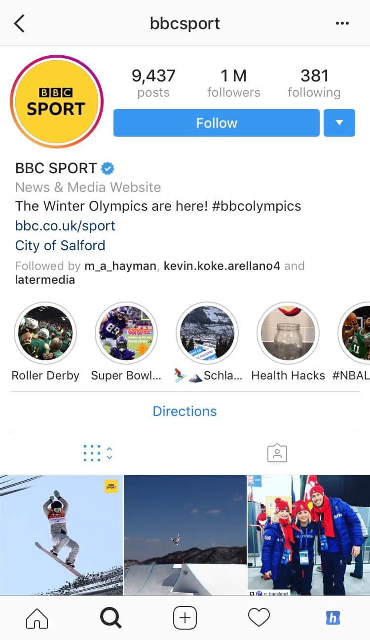 Instagram stories highlights